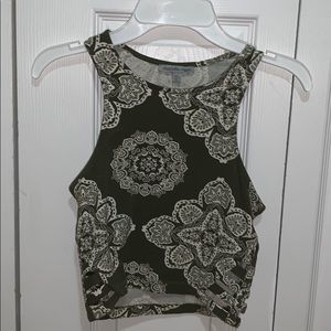 charlotte russe olive green crop top